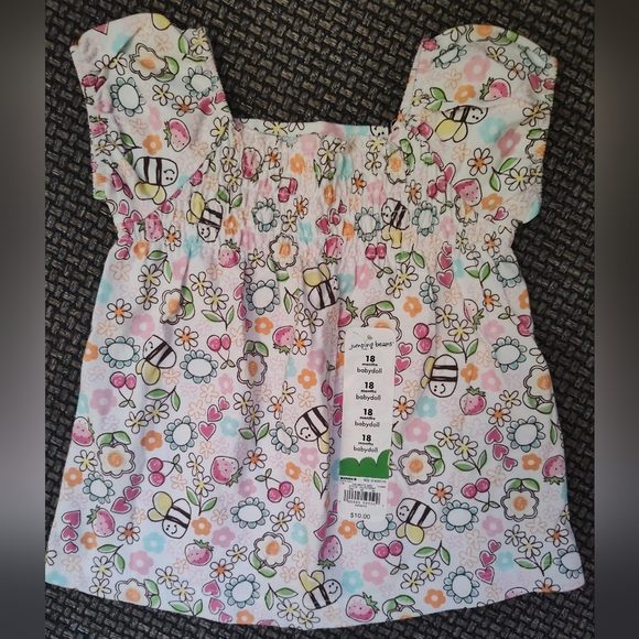 jumping beans Other - NWT Jumping Beans 18 mo Multi-colored babydoll Top With Cherries, Bees, Flowers